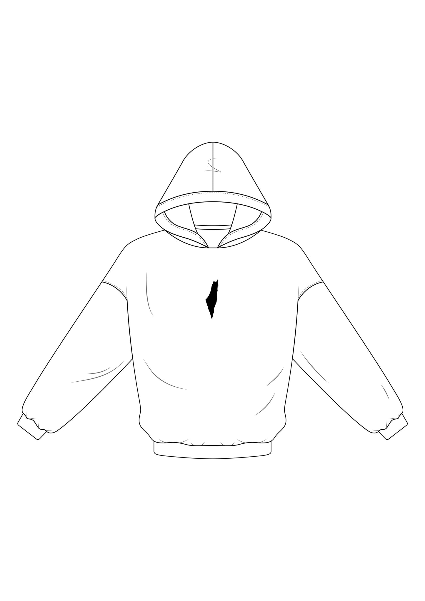 All Palestinian cities white hoodie
